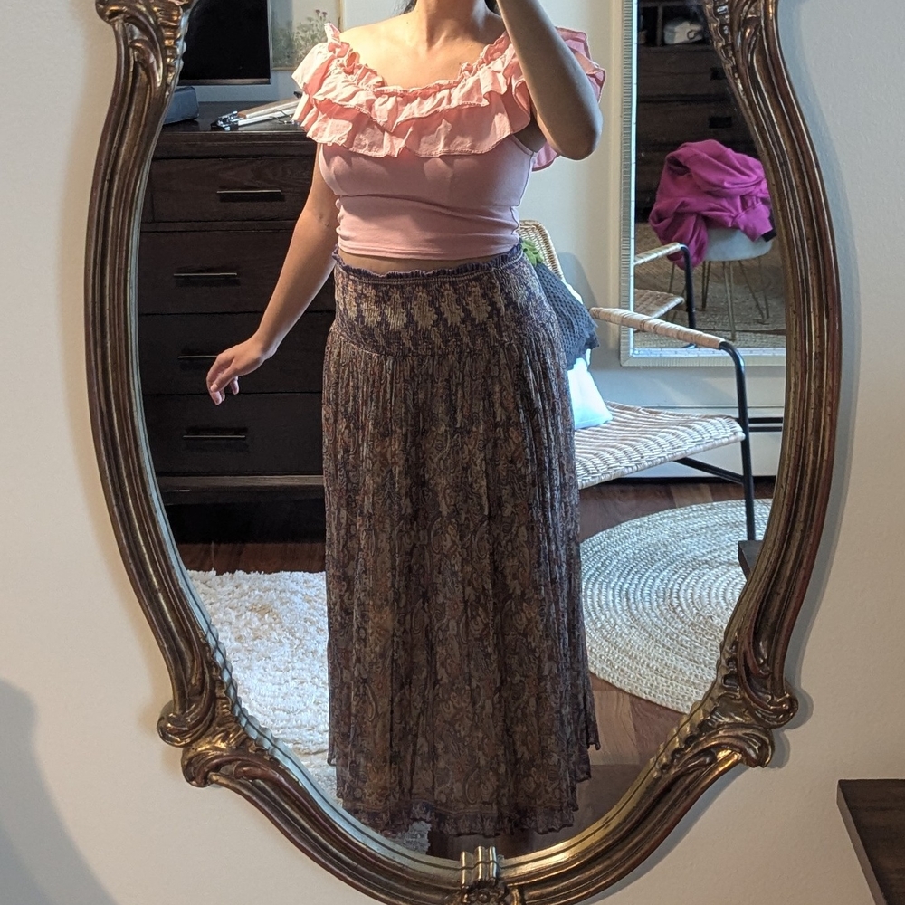 Deidre Blouse Ruffle Top Free-est By Free People - Picture 6 of 6